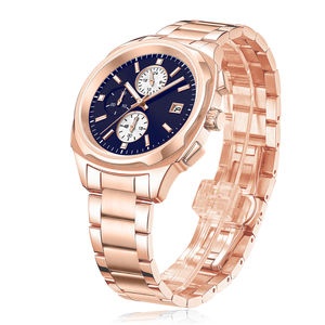 Montre de sport de luxe ronde <span class=keywords><strong>pour</strong></span> homme, en acier inoxydable, mouvement à quartz multifonctionnel, chronographe résistant à l'eau - Product Image 4