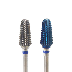 Punte per fresa per unghie Tornado in carburo di tungsteno multifunzione, adatte per la rimozione delle cuticole e la lucidatura del gel, BLU - Product Image 5