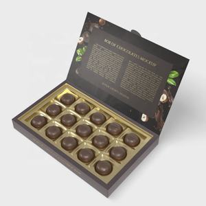 Caja de barra de <span class=keywords><strong>chocolate</strong></span> de cartón personalizada de lujo Caja de embalaje de <span class=keywords><strong>chocolate</strong></span> de regalo para dulces con inserciones - Product Image 2
