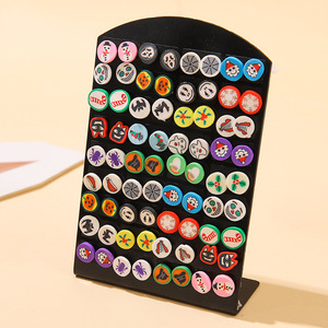 Cartoon Polymer <b>Clay</b> Earring <b>Set</b> XY0070 1 Women Fashion Studs Winter 2024 Yiwu Origin - Product Image 3