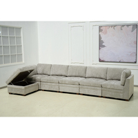 Coussin de siège confortable de couleur grise, ensemble de canapé modulaire de 6 pièces, design Thomasville