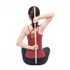 Logo personalizzato forma posteriore raddrizzante palo in legno <span class=keywords><strong>Pilates</strong></span> Yoga bastoni - Product Image 1