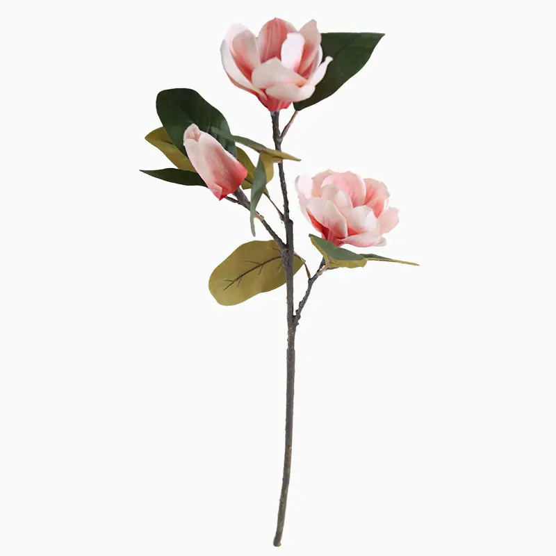 75cm vendita calda prezzo di fabbrica decorazione simulazione composizione floreale ramo lungo Magnolia fiore di magnolia artificiale