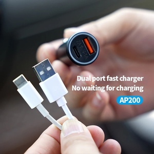 AP200 20W Mini OBD GPS Tracker Universel Allume-cigare Adaptateur USB Type-C Caché Trouver Mon <span class=keywords><strong>Apple</strong></span> Protection de Sécurité Officielle - Product Image 2