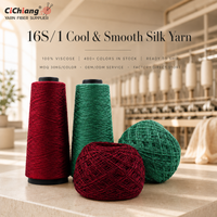 Fil de viscose chenille 16S 1 teint, respirant, doux et léger, idéal pour les écharpes d'été, le tricot, la confection de vêtements et le textile de couture - CN