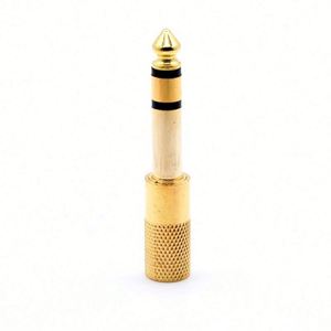 Adattatore Audio Placcato Oro da 6,35mm (<span class=keywords><strong>1</strong></span>/<span class=keywords><strong>4</strong></span> di pollice) Maschio a 3,5mm Femmina con Pin 1P, da 6,35mm a 3,5mm - Product Image 1