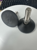 Pied de nivellement universel pivotant JMK 80 M16, pied de fixation réglable en caoutchouc noir 70 ShoreA pour machines de sport et industrielles