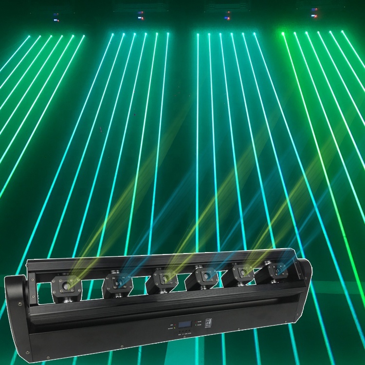 6 Eyes 500mw Dmx Moving Head Rgb 3d Laser Beam Light for Dj Concert Stage