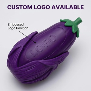 Custom Dog Chew <b>Toys</b> <b>for</b> Aggressive Chewers, Idestructible Tough Durable Squeaky <b>Interactive</b> Dog <b>Toys</b>, Eggplant Squeaks Dog <b>Toy</b> - Product Image 5