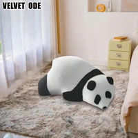 Canapé inclinable moderne en forme de panda tapisserie d'ameublement en tissu confortable et mignon