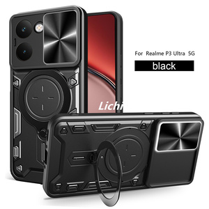 Lichicase không vàng Nhẫn Chủ không dây phí điện thoại trường hợp đối với realme 15x chống sốc Cover quay lại - Product Image 3