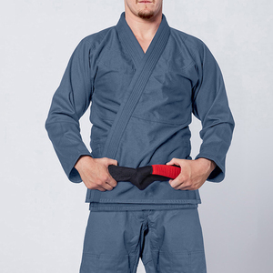 Steel <b>Blue</b> Karate Gi Slate Jiu Jitsu Kimono Unisex Pearl Weave Everyday Training Ripstop Pants Casual Grappling Comfortable 100% - Product Image 3