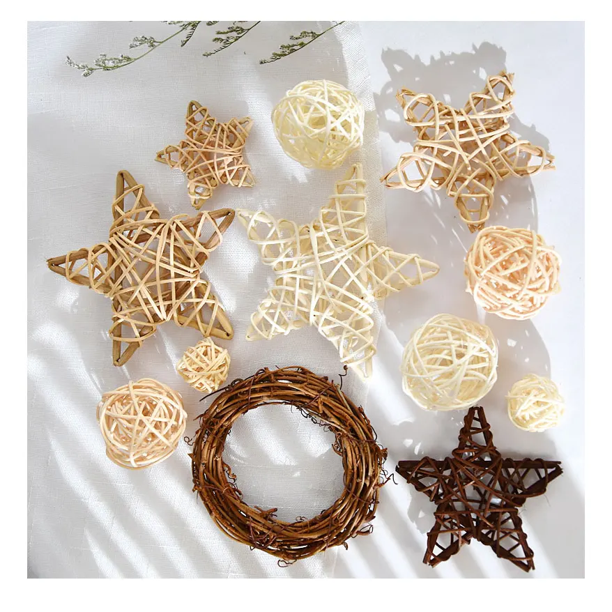 Other christmas decorations trees hanging christmas decor rattan ball star christmas decoration supplies