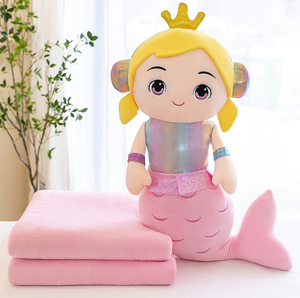 Felpa <span class=keywords><strong>Shiba</strong></span> <span class=keywords><strong>Inu</strong></span> sirena muñeca almohada dibujos animados almohada manta 2 en 1 funda de almohada Manta - Product Image 6