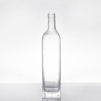 Bouteille à liqueur en verre clair personnalisée 500ml 700ml 750ml pour whisky, vodka, rhum, gin