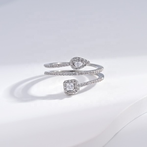 Anillo minimalista de latón con circonia y esmeralda para mujer, chapado en oro, con piedra natural verde, delicado, ajustable, de moda. - Product Image 4