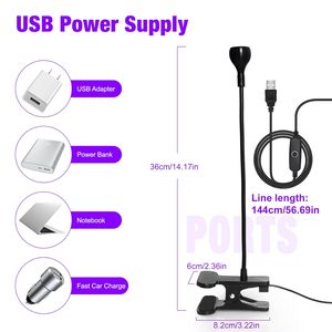 LED UV Light Drying Gel Nail Polish Clip-On Flexible <b>Desk</b> <b>Mini</b> USB 3W Portable Nail Dryer Manicure Salon Tools - Product Image 3