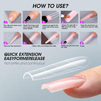 75 moules à ongles doubles pour extension d'ongles, réutilisables, pour polygel, acrylique et gel, outils de manucure rapide pour extension de gel UV