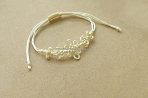 Pulsera de flores personalizada de fábrica, nudo de flor coreano tradicional, pulsera de nudo chino tejido a mano, pulseras de cuerda trenzada - Product Image 6