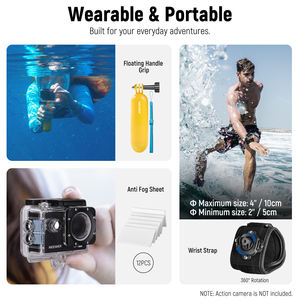 Kit d'accessoires pour caméra d'action <span class=keywords><strong>NEEWER</strong></span> 50 en <span class=keywords><strong>1</strong></span> compatible avec GoPro Hero 12 11 10 9 OSMO 4 3 <span class=keywords><strong>2</strong></span> Insta360 X3 X2 GO 3 SJCAM - Product Image 4