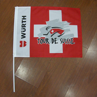 Petits drapeaux ondulés à la main personnalisés Drapeaux nationaux de réverbère Union Jack Drapeaux de signalisation à main Personnel Simple Thread Hanging