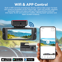 Caméra de tableau de bord 4K dissimulée, 4 canaux avant et arrière, application WIFI, DVR de voiture avec GPS intégré, enregistreur de conduite, moniteur de stationnement, caméra embarquée 4K
