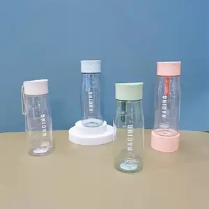 BPA Free 550ML 650ML Creative Transparent Running Sports Water Bottle Simple Plastic Drinkware Colorful Mug