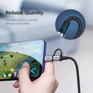 Câble de charge portable <span class=keywords><strong>UGREEN</strong></span> multifonction 2 en 1, câble de charge <span class=keywords><strong>USB</strong></span> 2.0 a vers <span class=keywords><strong>USB</strong></span> Type C et <span class=keywords><strong>Micro</strong></span> <span class=keywords><strong>USB</strong></span> pour Android - Product Image 4