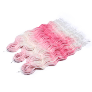 ผมถักเปียแบบออมเบรสีบลอนด์ แอนนา 24 นิ้ว แบบลอนคลื่นน้ำ สำหรับถักโครเชต์ ผมหยิกแบบเส้นใยทนความร้อนสูง ผมถักเปียแบบลอนลึก มีสินค้าพร้อมส่ง - Product Image 2