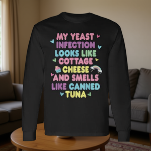 Camiseta de manga larga con diseño de mi histeria por la infección por hongos, divertida y picante, con humor para adultos - Product Image 3