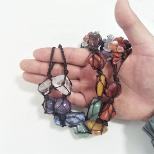 Pendule en cristal naturel <span class=keywords><strong>7</strong></span> chakra suspendu pour décoration de voiture, vente en gros - Product Image 6