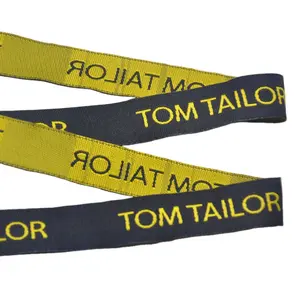 OEM ODM Accept Woven Tape Neck Tape with Jacquard Logo Webbing for Sport Wear