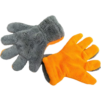 Gant de nettoyage de voiture en microfibre à cinq doigts, doux et sans rayures