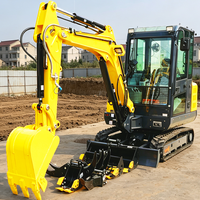 LIVRAISON GRATUITE CE EURO 5 Mini-excavatrice avec moteur Kubota 3,5 tonnes Prix bas Excavatrices 1 tonne 2 tonnes Petite pelle pour travaux de jardinage