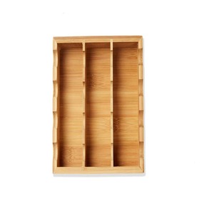 Bamboo Desk Organizer Rectangular <b>Storage</b> <b>Box</b> For Office Supplies <b>Drawer</b> Organizers - Product Image 2