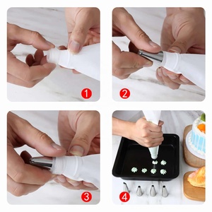 <span class=keywords><strong>Set</strong></span> <span class=keywords><strong>di</strong></span> 34 Accessori per Torte, Kit <span class=keywords><strong>di</strong></span> Ugelli in Acciaio Inox e Sacchetti per <span class=keywords><strong>Pasticceria</strong></span>, Utensili da Forno - Product Image 6