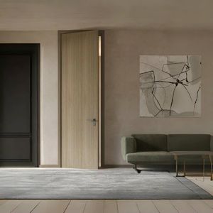 Porte de chambre intérieure moderne personnalisée Portes prémontées en bois pour appartement Porte insonorisée d'entrée de chambre à coucher - Product Image 4