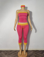 Offre Spéciale Été – Ensemble Lounge 2 Pièces Femme : Haut Sans Manches et Pantalon Capri à Cordon en Coton Spandex – Vêtements de Détente – Vente en Gros – Logo Personnalisé