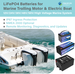 Batería de Litio Marina Impermeable Opcional NMEA 2000 de 12V 24V 36V 48V 96V 50Ah 60Ah 100Ah 105Ah 150Ah 200Ah para Barcos y Yates - Product Image 2
