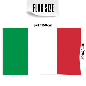 Bandiera italiana personalizzabile 3 x5ft a un lato per striscioni nazionali <span class=keywords><strong>e</strong></span> bandiere da esposizione stampate su ordinazione - Product Image 2