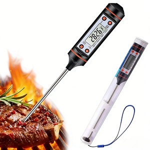 Thermomètre alimentaire numérique avec écran LCD, en acier inoxydable de qualité alimentaire, pour une cuisson et une pâtisserie précises, protection IP65 - Product Image 1