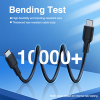 Cable USB C a USB C de 100W PD, 5A, Carga Rápida, Sincronización de Datos, para Laptop, Teléfono, Tablet