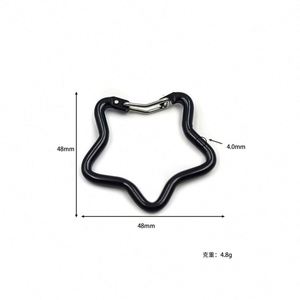 Star Shape Carabiner <b>Hook</b>-Colorful Aluminum Alloy Spring <b>Clip</b> UV Printing Fashion Lightweight Keychain for Bags Climbing Gear - Product Image 6