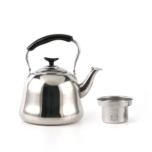 Hervidor de agua clásico de acero inoxidable para cocina, tetera con colador de té, 1.0L, 1.5L, 2.0L, 3.0L, 4.0L, 5.0L, para el hogar