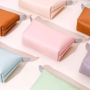 Nueva Bolsa de Cosméticos Impermeable de PU, Bolsa de Aseo, Bolsa de Almacenamiento, Bolsa de Cosméticos de Color Caramelo al por Mayor - Product Image 3