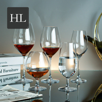 Ensemble de verrerie en cristal - Verres à vin rouge faits à la main, verres à vin blanc, verres de dégustation d'eau, flûtes à brandy pour bar à domicile
