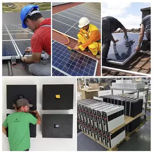 Sistema solar completo para el hogar 5KW Sistemas solares fuera de la red 3KW 10KW Sistemas de paneles solares con batería de plomo-ácido Solución todo en uno