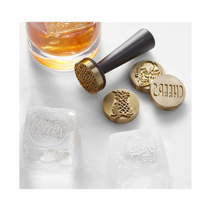 Une pièce en laiton Ice Cube Stamp Tray Cocktails Moules à glace pour whisky Barman Accessoires - Product Image 2