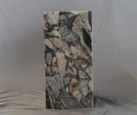 SHIHUI personnalisé luxe marbre océan tempête marbre fait autoportant piédestal évier carré lavabo marbre évier