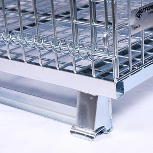 Cages soudées en acier galvanisées pliantes empilables de grillage de bonne qualité pour le stockage de cargaison - Product Image 6